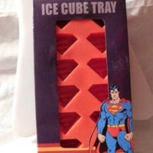 Super Man Ice Cube Tray Red Silicone NEW